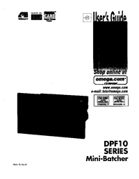 Thumbnail of document Manual - DPF11 Batch Controller, 6 Digits Display. 30 mV Magnetic Pickup Inputs